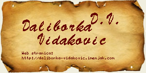 Daliborka Vidaković vizit kartica